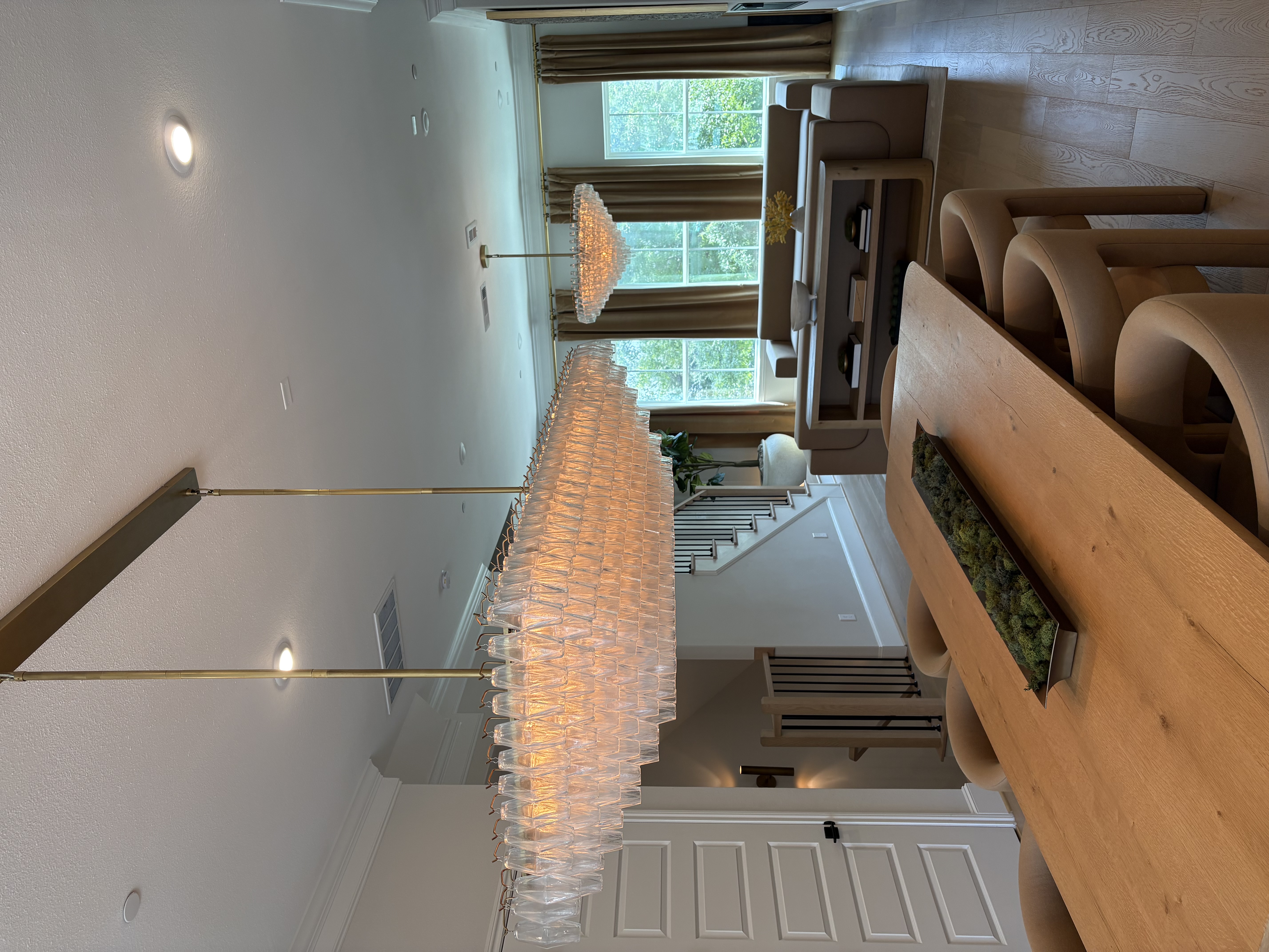 Luxury chandelier installation